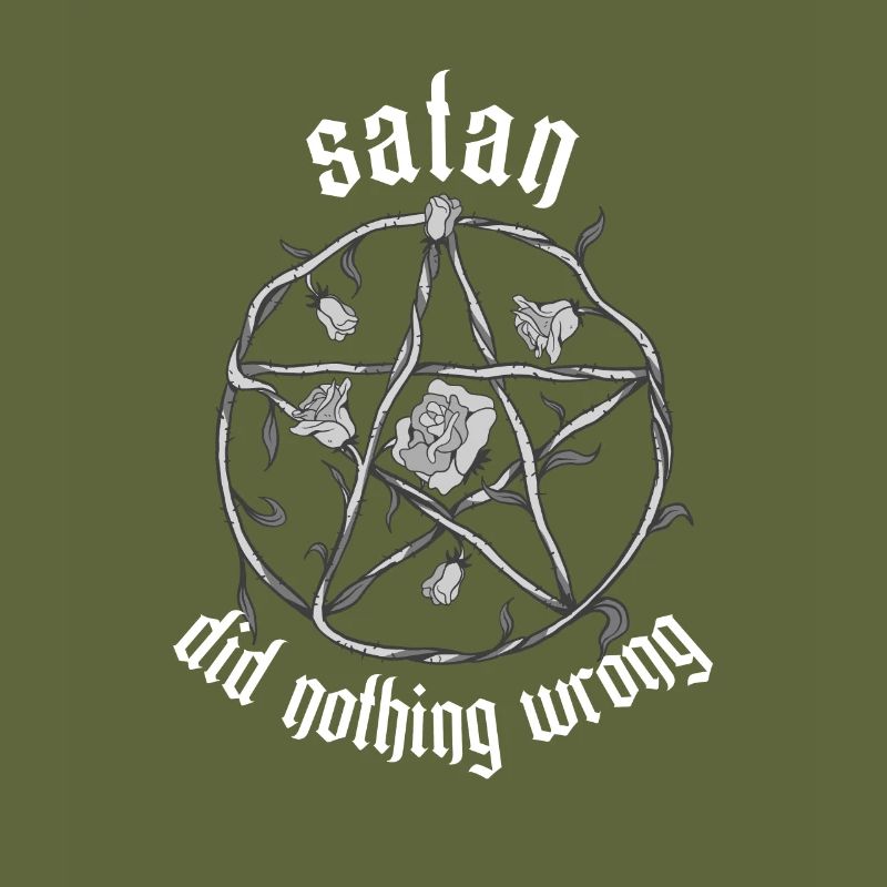 Satan did nothing wrong pentagram Goth