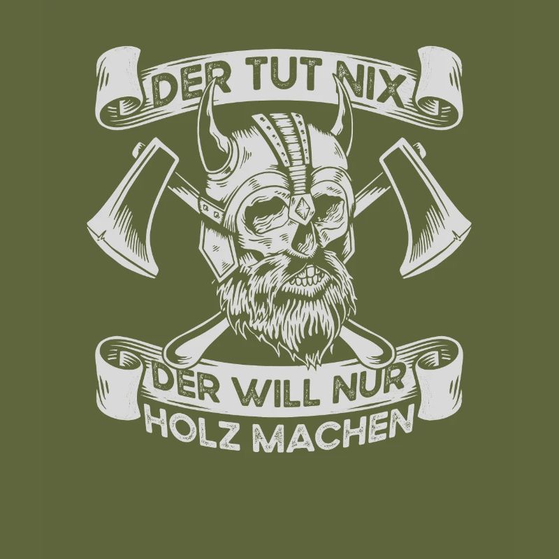 Wikinger Axt Holz hacken ... der will nur Holz mac