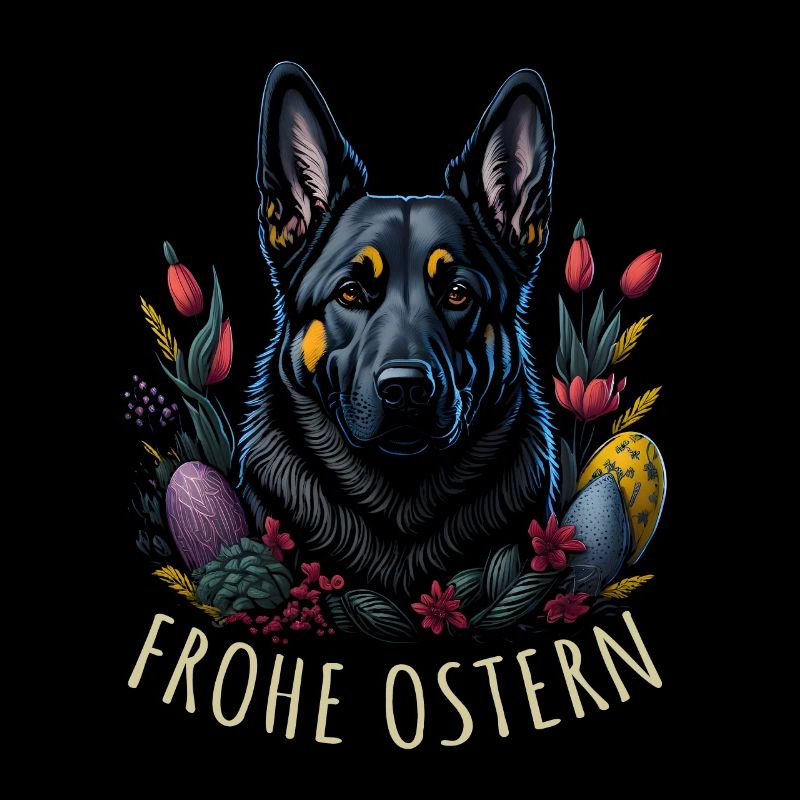 Easter Spring German Shepherd Dog