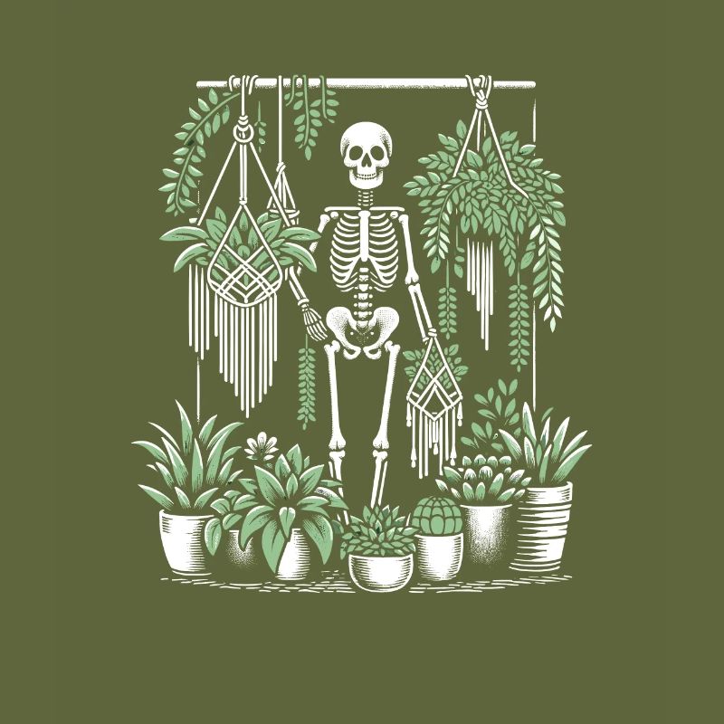 Macramé et plantes