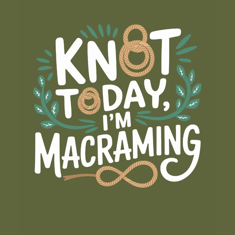Citation amusante en macramé pour les amateurs de macramé boho