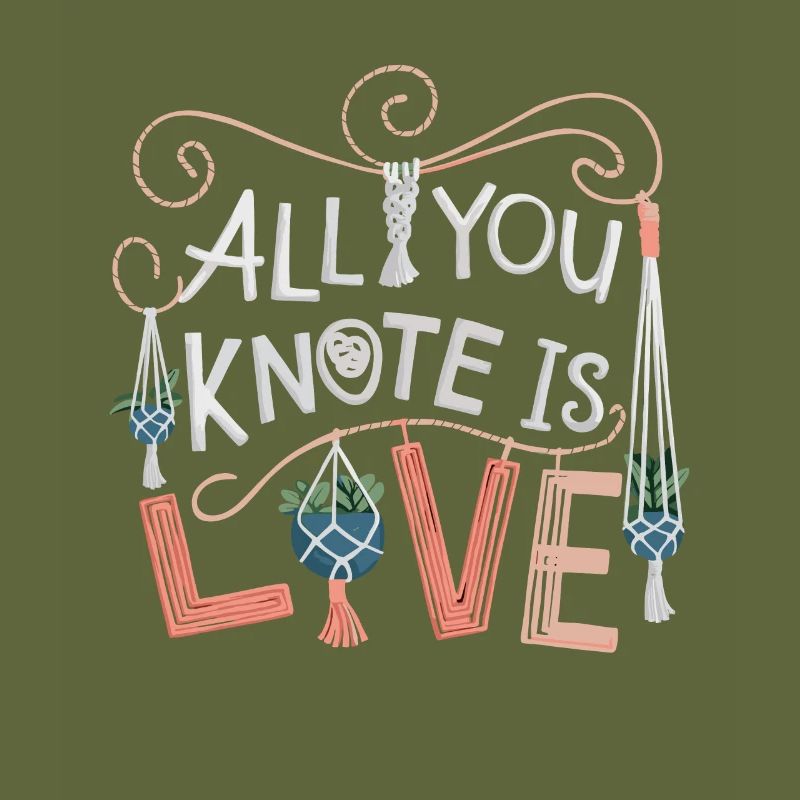 Citation amusante en macramé pour les amateurs de macramé boho