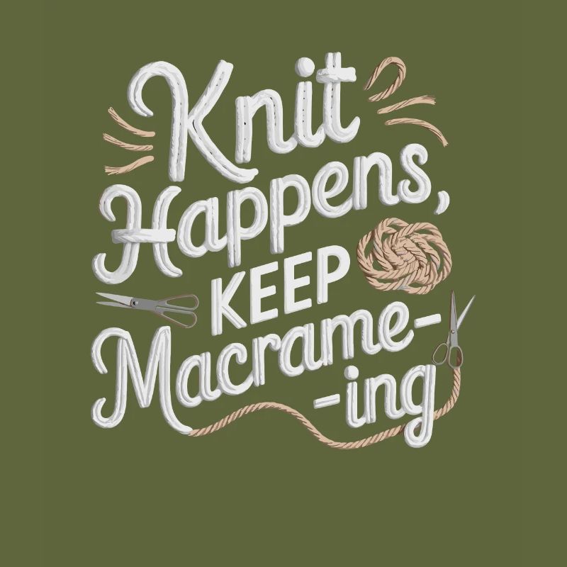 Citation amusante en macramé pour les amateurs de macramé boho