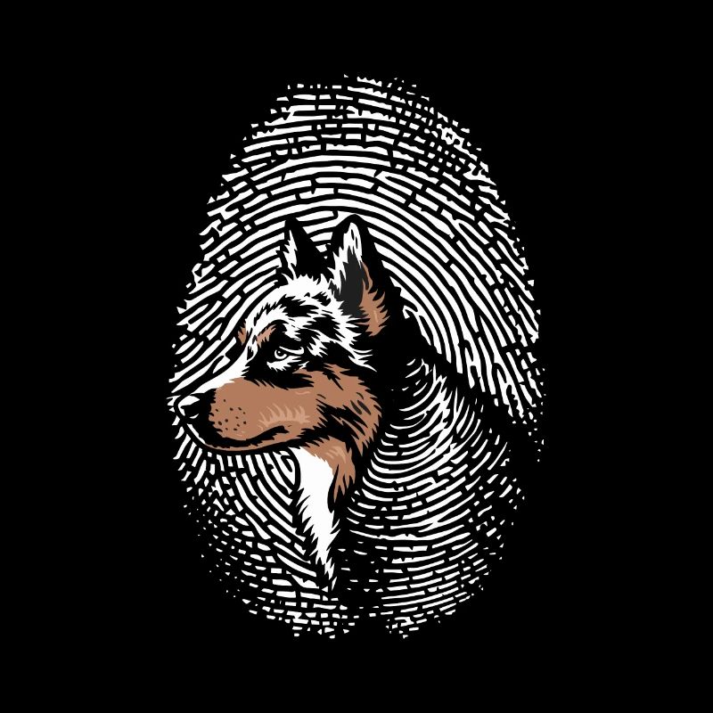 Australian Shepherd Fingerprint Creative