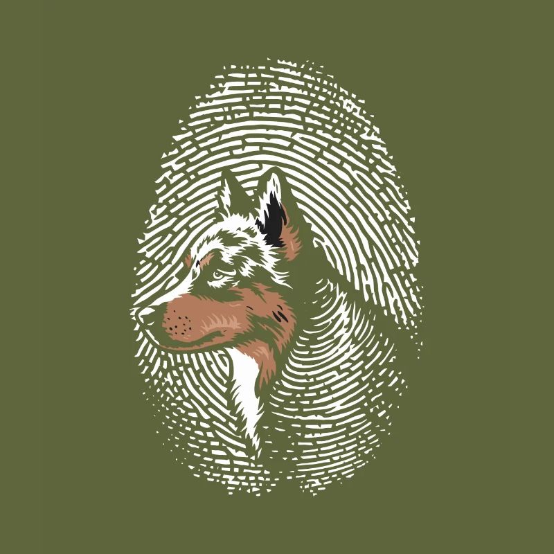 Australian Shepherd Fingerprint Creative