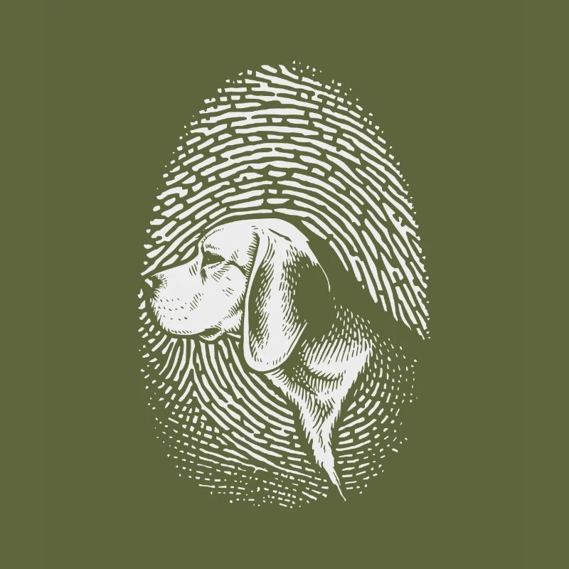 Beagle Fingerprint Design Beagle créatif