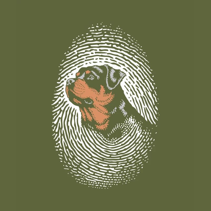 Rottweiler Empreinte digitale Creative Rottweiler