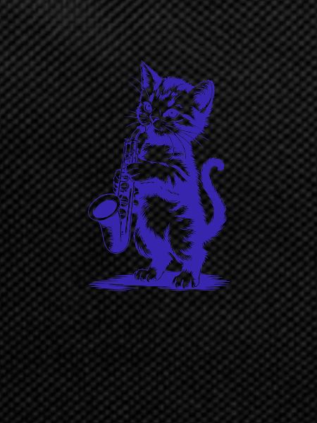 Cat with Saxophone Funny Sax