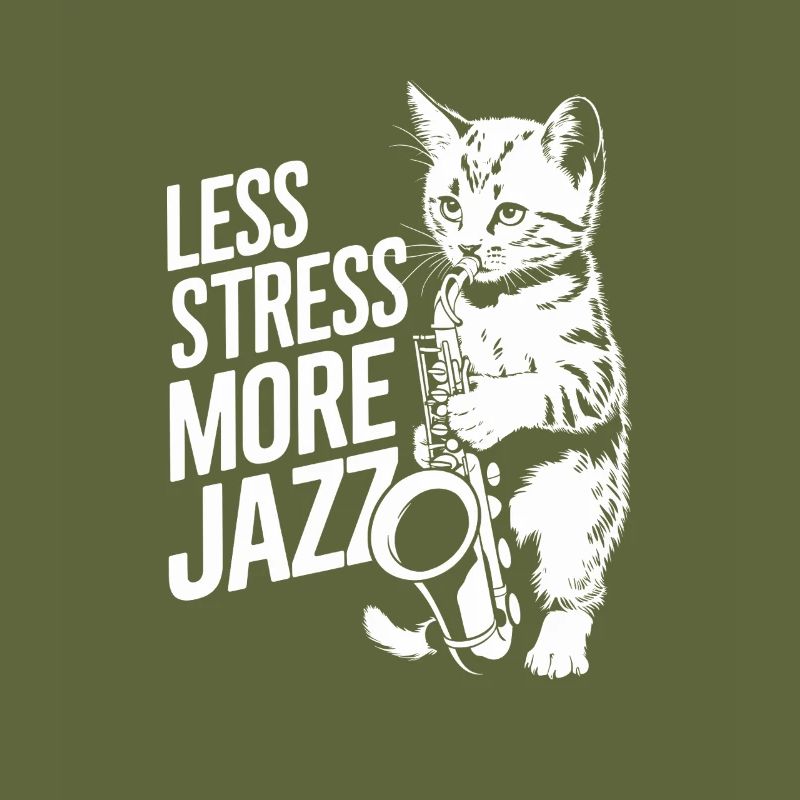 Saxophone Chat Moins Stress Plus Chat Jazz