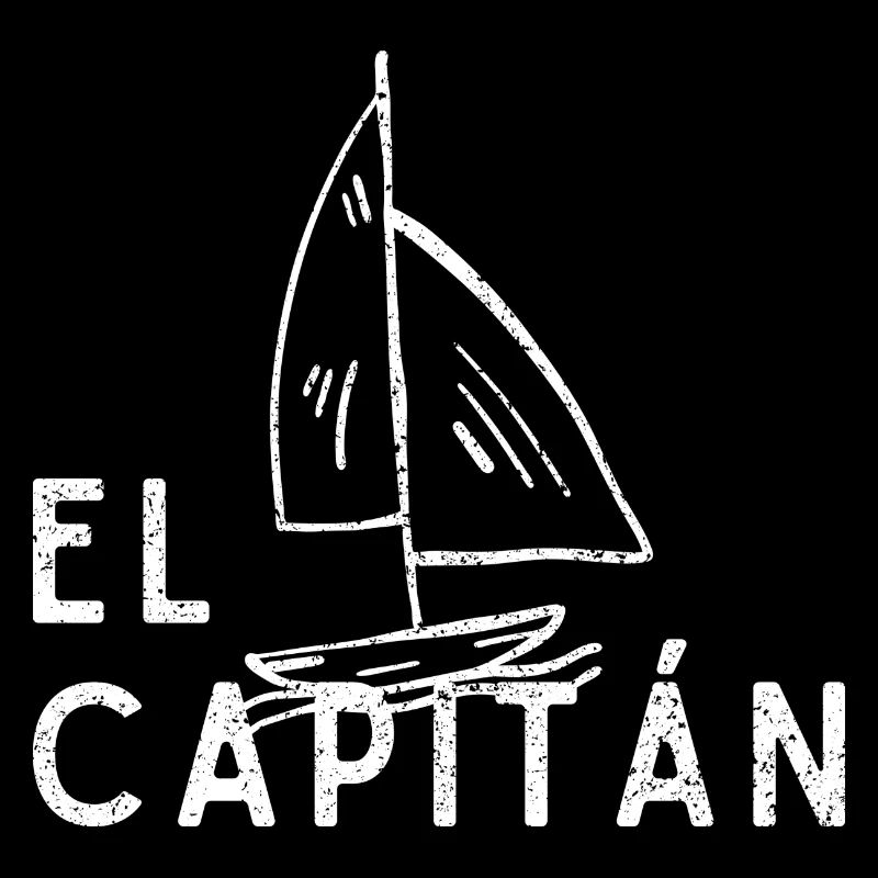 Retro El Capitan Captain Boat Sailors Ship Sailing