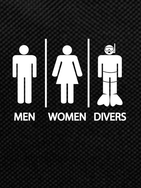 Funny diver toilet icon