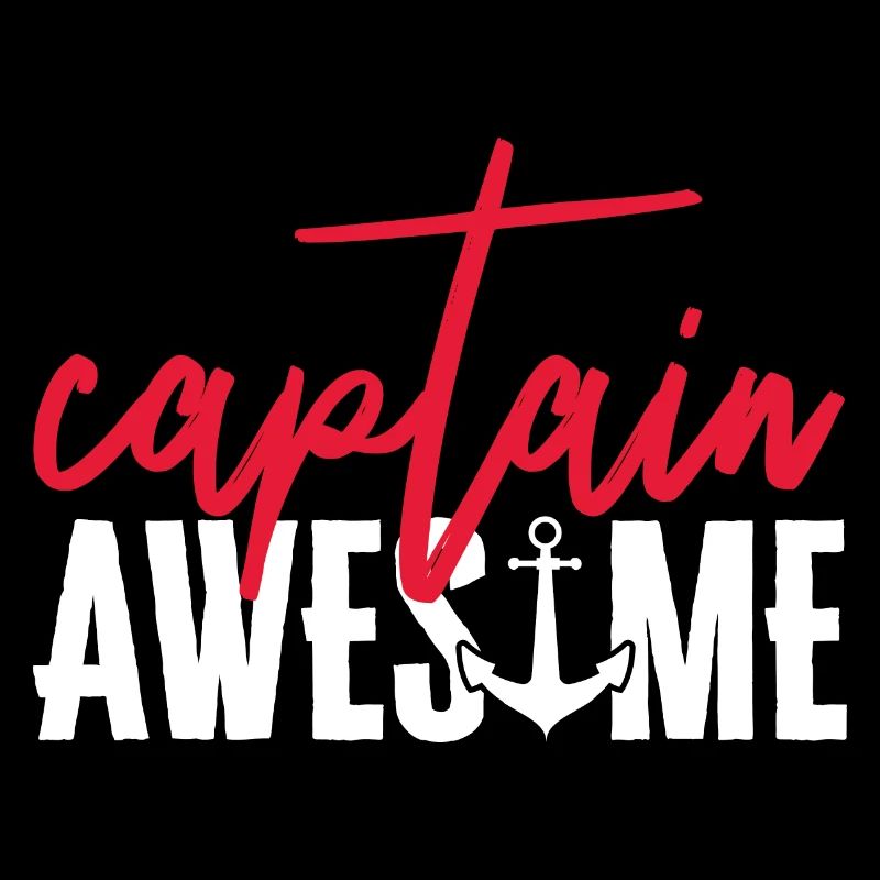 Captain Awesome Funny Sailing Boating