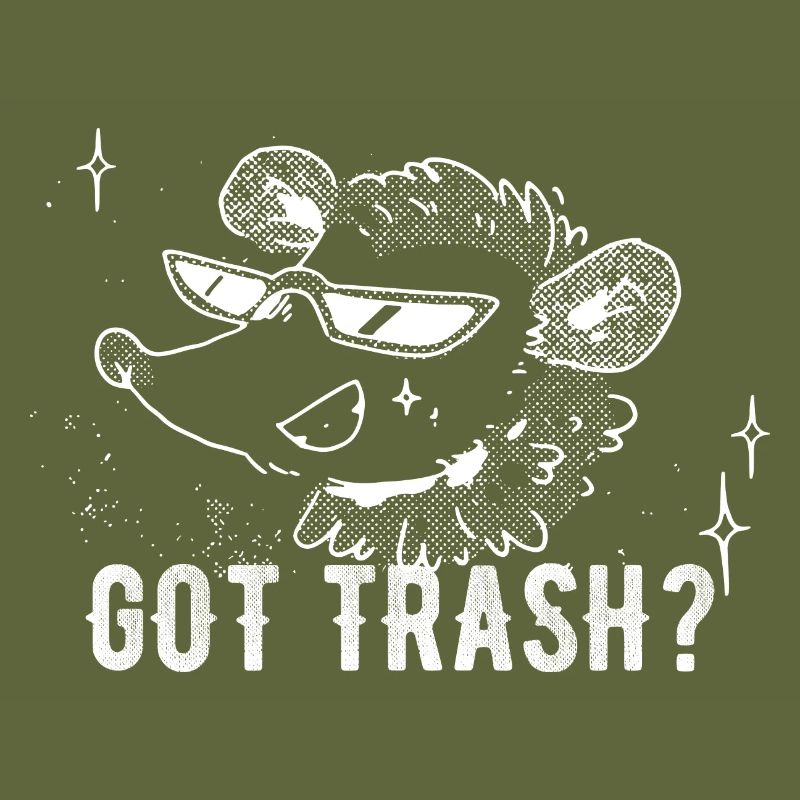 Distressed Possum with Glasses Ask Got Trash