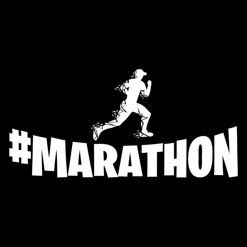 Marathon motif for runners & joggers