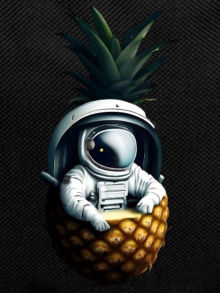 Astronaut in pineapple
