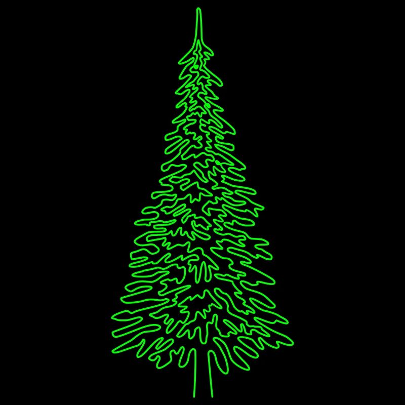 Christmas tree continuous line Art Line