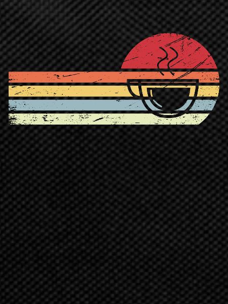Sun and retro lines - Coffee -
