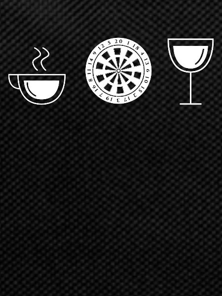 Wein - Kaffee - Dartscheibe