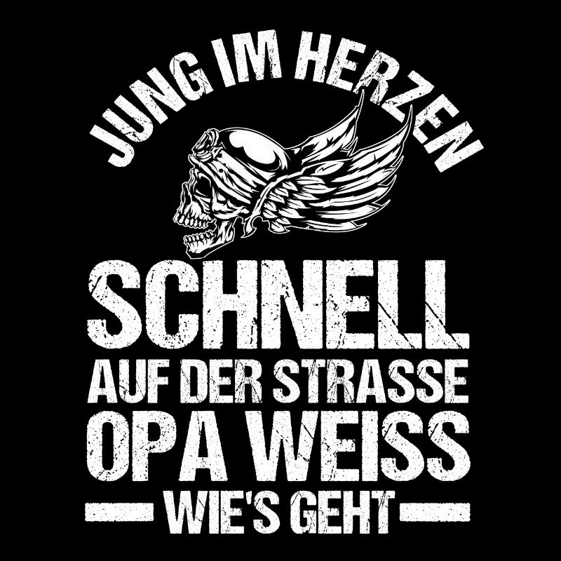 Opa Motorrad Großvater Motorradfahrer