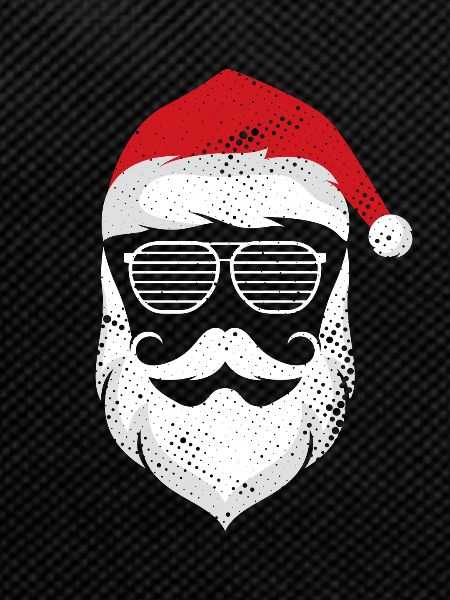 Weihnachtsmann Gesicht Mit Brille