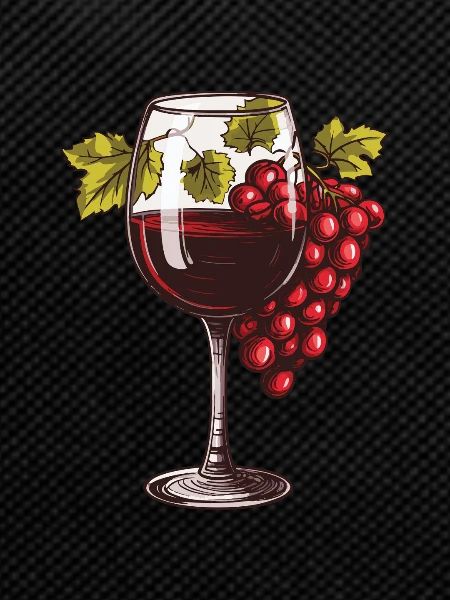 Wine Glass Wine Grapes