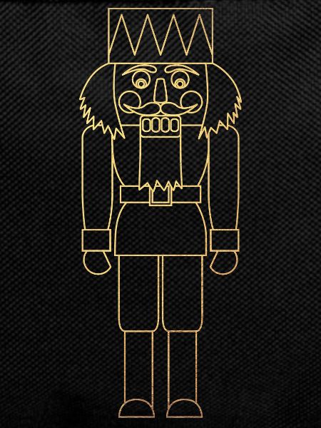 Nutcracker Gold Lines Christmas Christmas