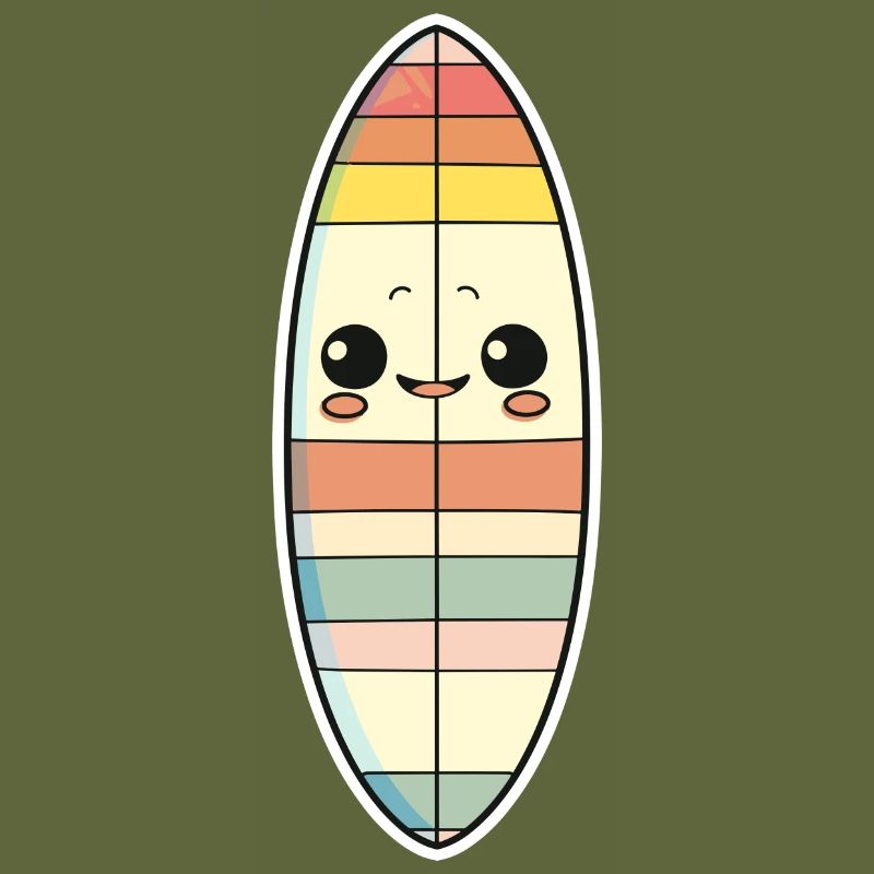 Planche de surf style bande dessinée