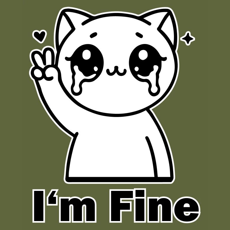 Crysis chat montrant le signe de paix - Design « I’m Fine »