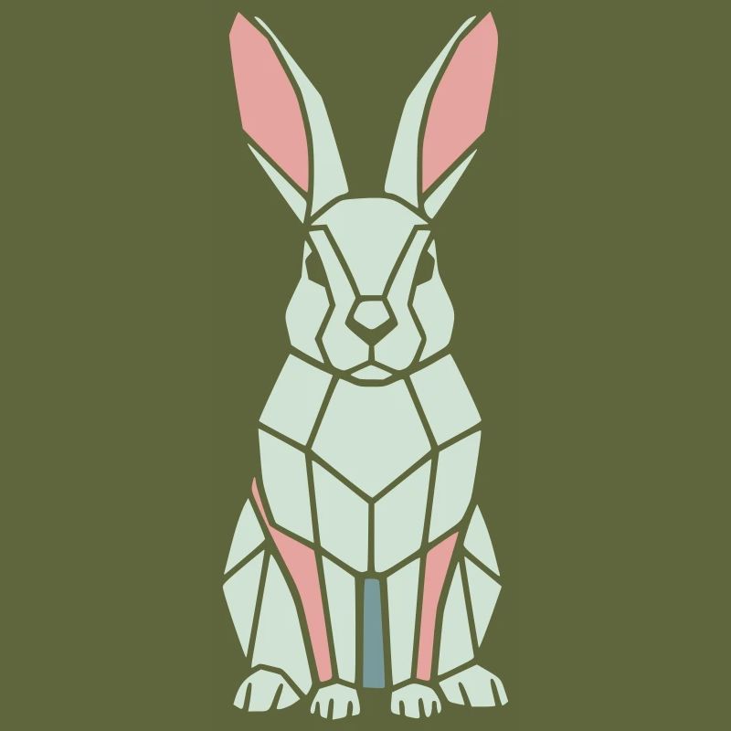 Geometric Bunny Low Poly Modern