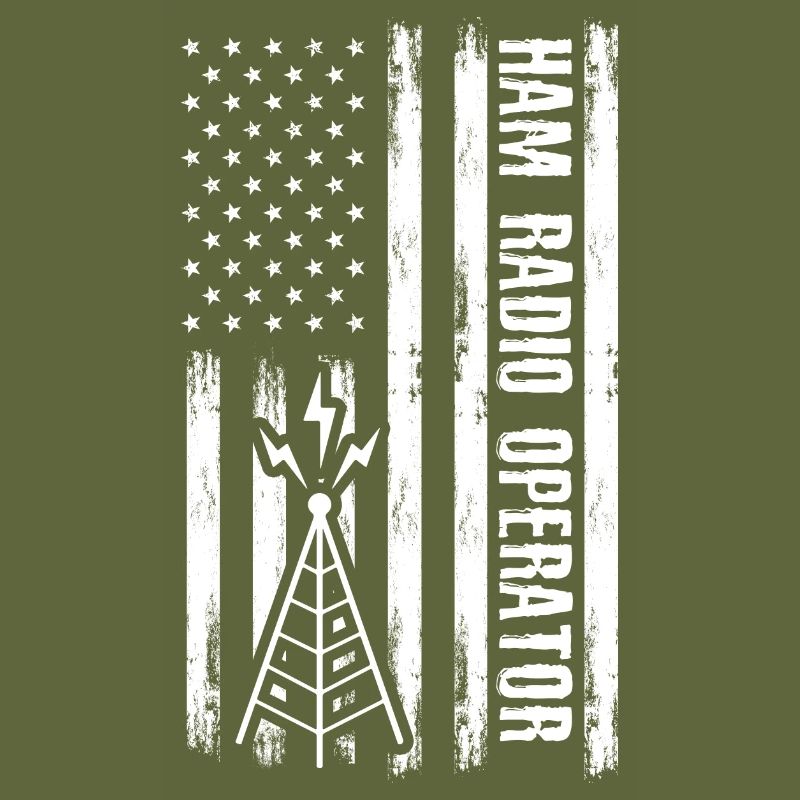 Patriotic Ham Radio Operator Morse Coding A Ham