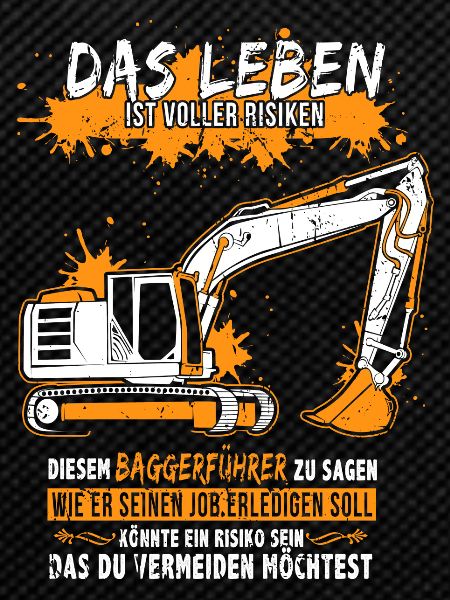 Baggerführer mit Bagger