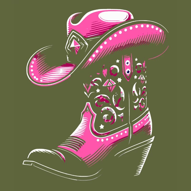 Line Dance Stiefel mit Stetson