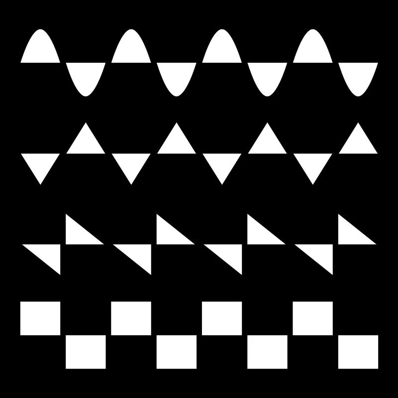 Analog waveform white