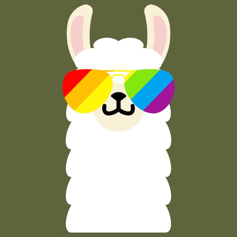 Regenbogen Sonnenbrille Lama