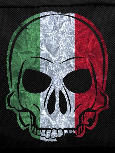 MMJ Italy flag skull