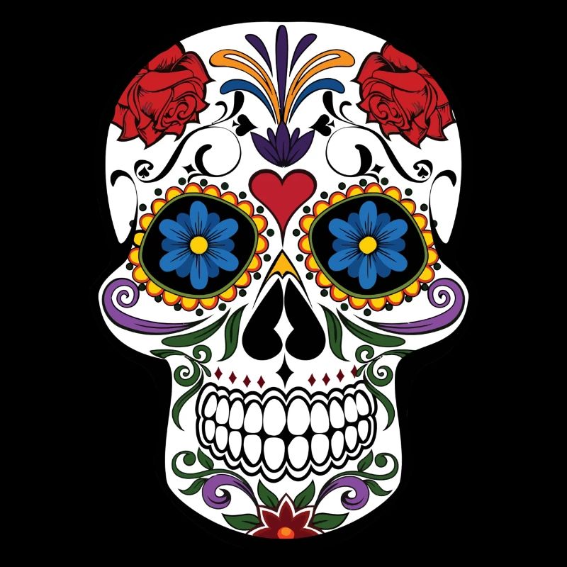 pretty pattern skull skull skull colored style