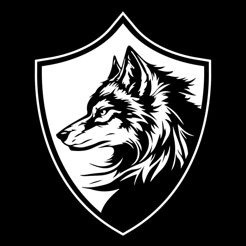 Wolf Coat of Arms Silhouette