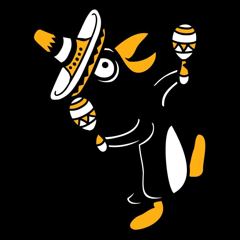 Penguin Rattle Party Mexican Culture Hat Fun