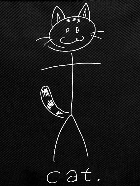 Cat. (white lines) (by Leni Riosa)