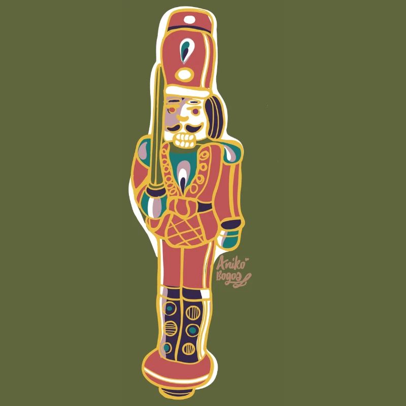 Bunter Nussknacker Deco Design