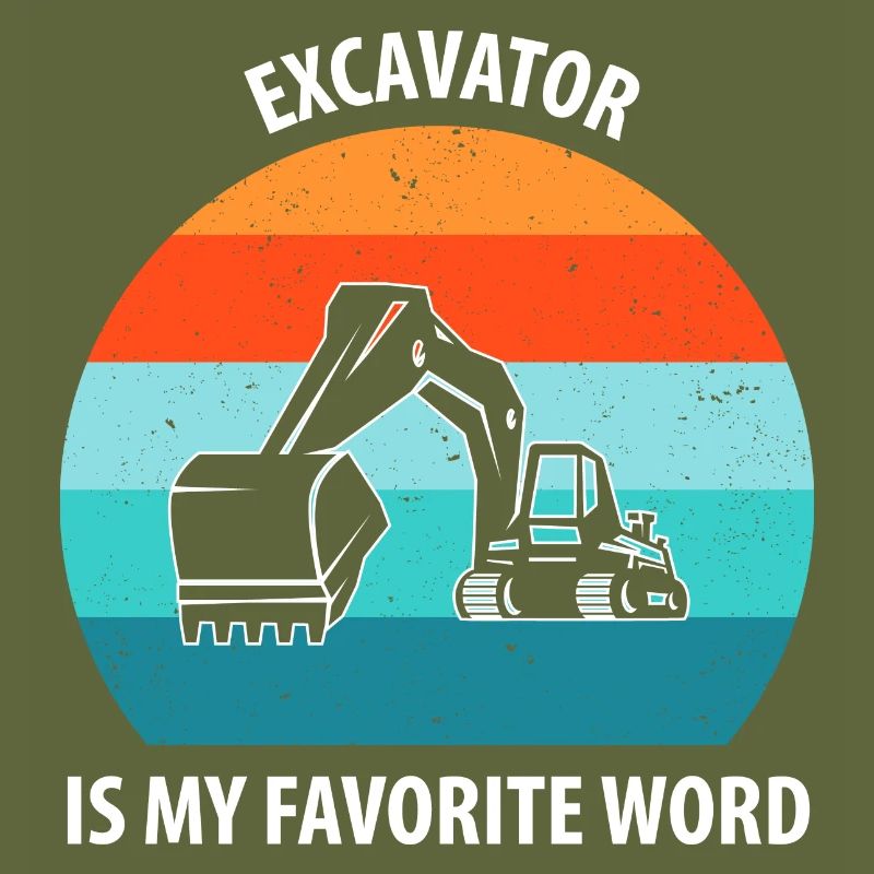 Bagger Baggerfahrer Baggerwagen