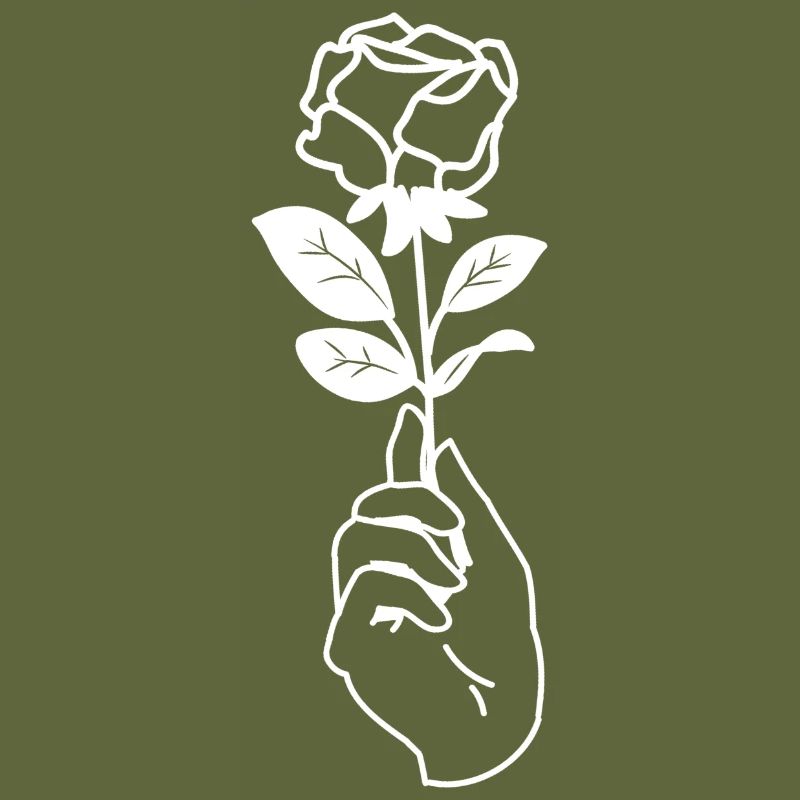 Une belle fleur de rose dans la main des roses