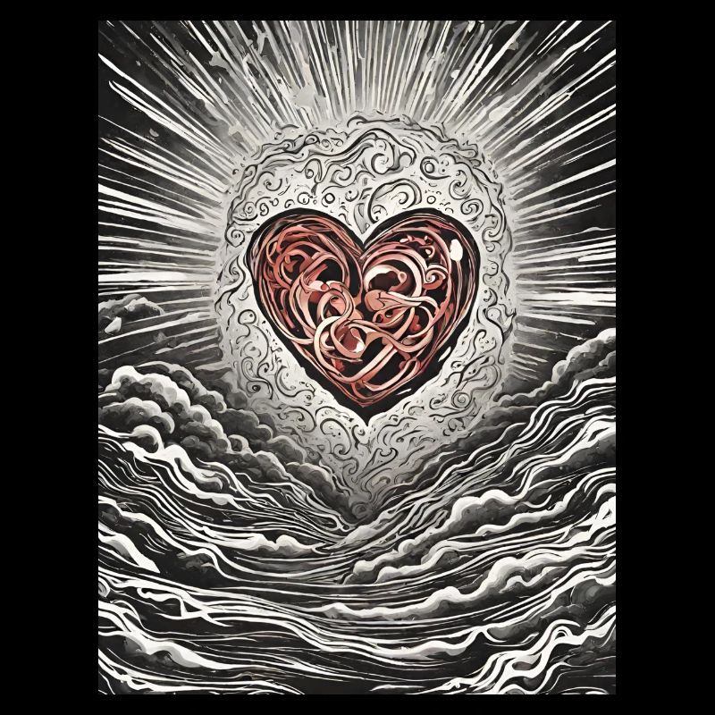 "Strahlendes abstraktes Herz"