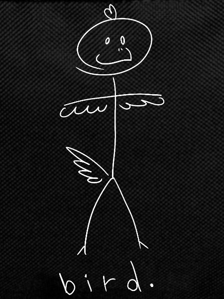 Bird. (white lines) (by Leni Riosa)