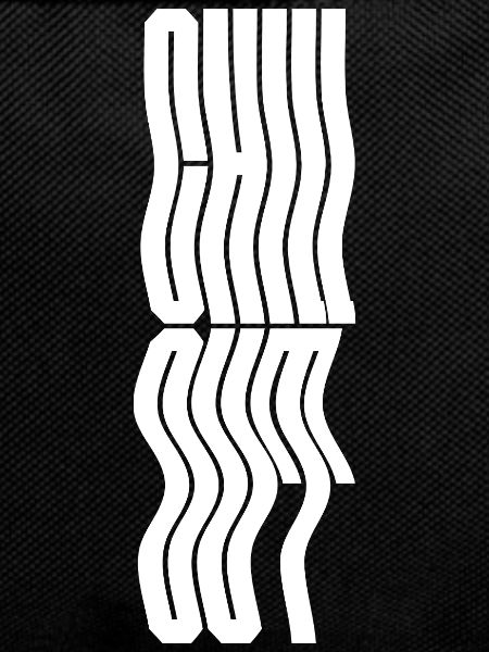 Chill Out welliges Typografie-Logodesign