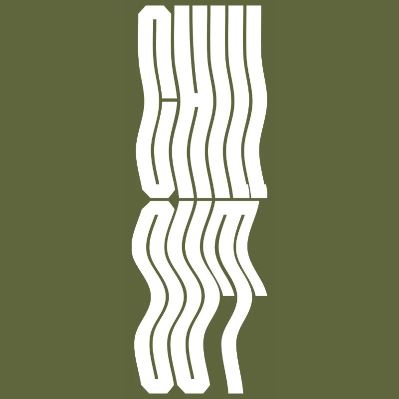 Conception du logo typographique ondulée Chill Out