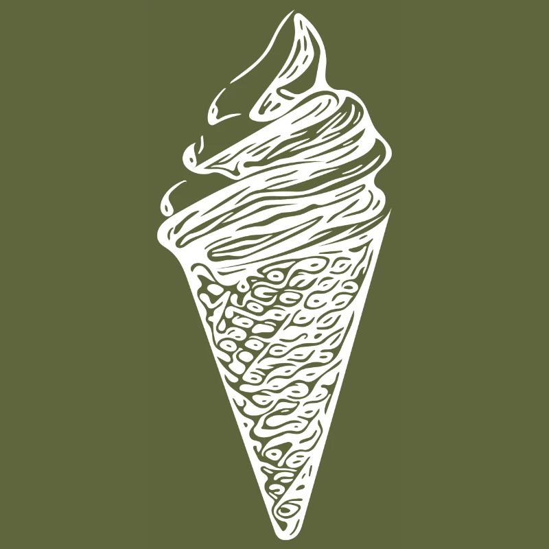 Cooles Softeis in Waffel