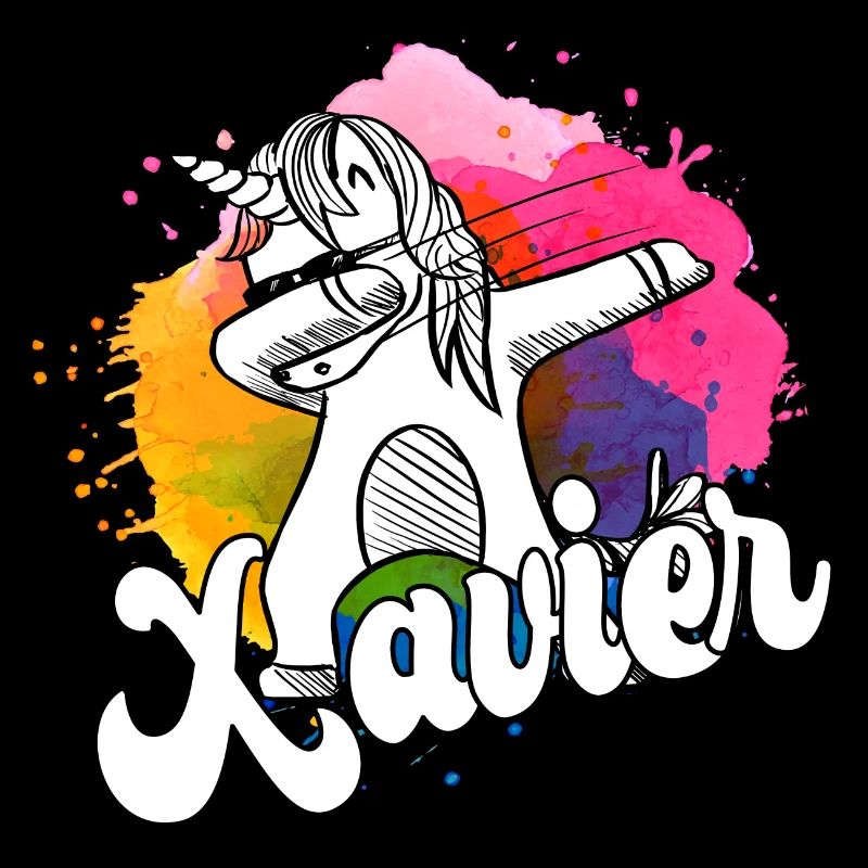 XAVIER - Beautiful Boy Name with Cool Unicorn