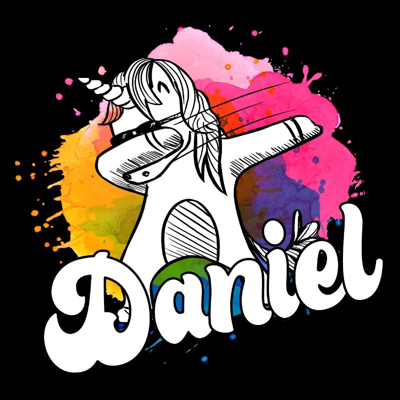 DANIEL - Schöner Jungen Name mit Coolem Einhorn