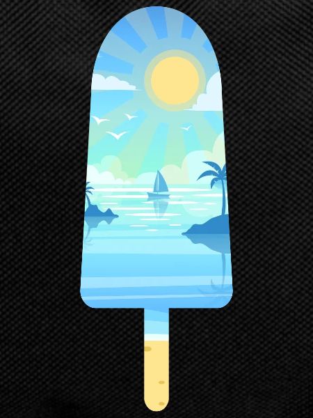 Nautical Landscape Silhouette Frozen Stick
